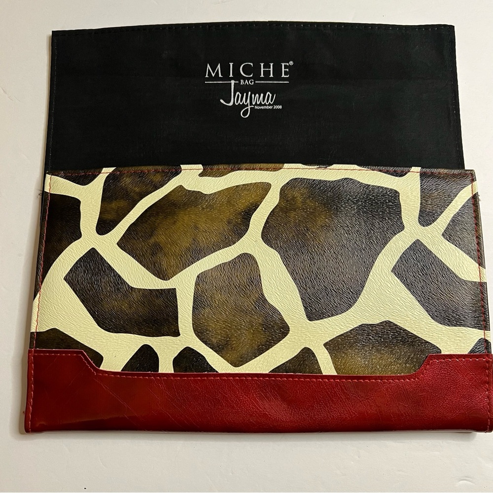 Miche Jayma red giraffe print Classic Bag Shell Interchangeable Handbag‎ Cover